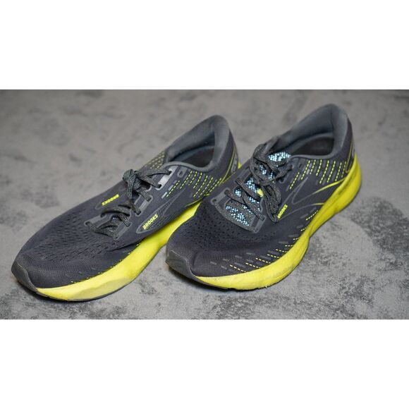 Brooks Glycerin 20 Mens 14 Shoes Gray Yellow Running Sneaker Gym 1103821D012 main image 6